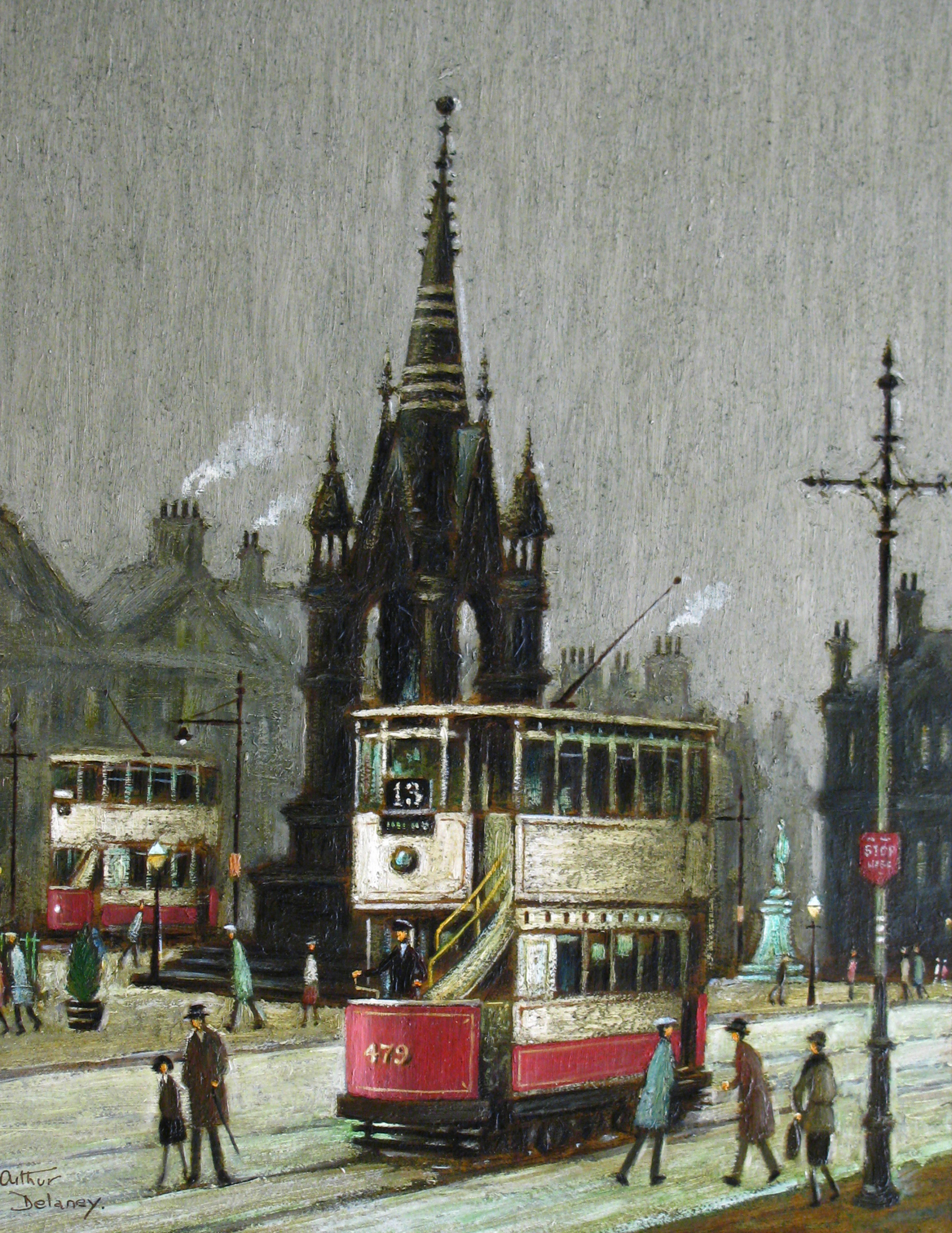 “Trams in Albert Square”